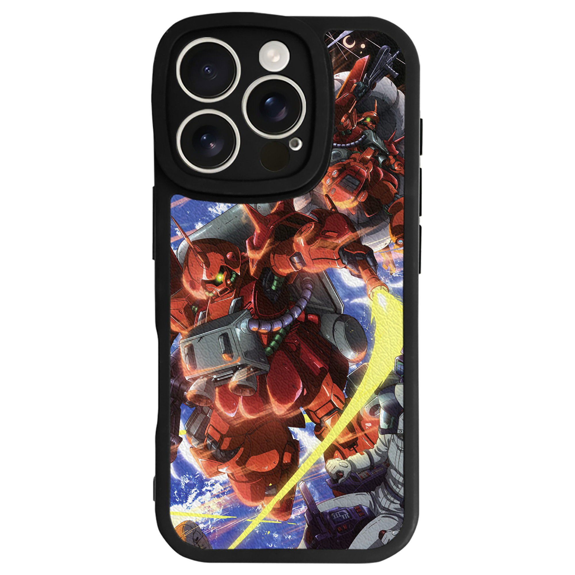（画像用） 機動戦士ガンダム Mobile Suit Gundam 【iPhone 16シリーズ対応】シリコンスマホケース（レザー調） 材質：シリコン